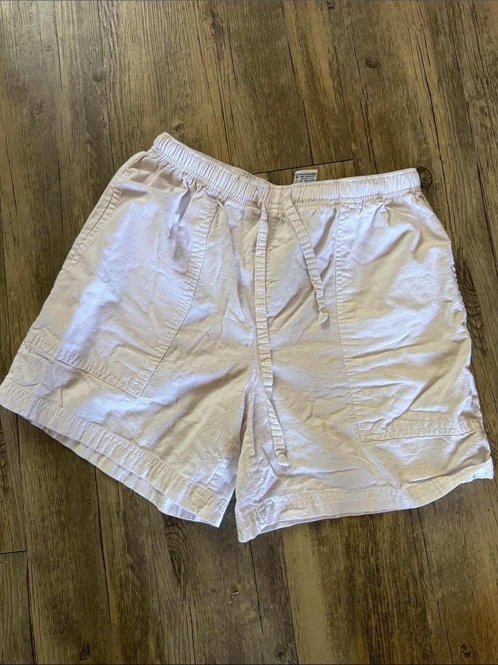Vintage Bobby Brooks White 100% Cotton Drawstring Shorts Ladies M